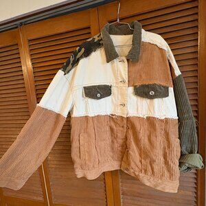 Upcycled Camo Patchwork Jacket One Size